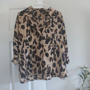 Nasty gal leopard button down shirt